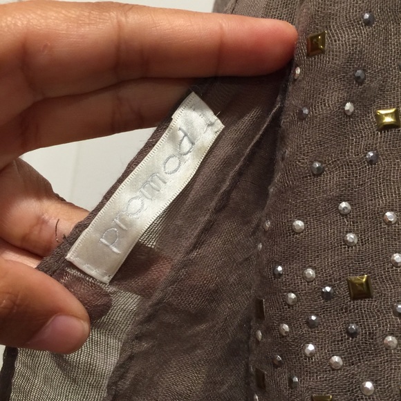 NWOT Promod Taupe Lightweight Blanket Scarf - Picture 2 of 6